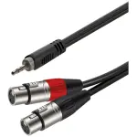 Roxtone Smart Series Signal Lead 3.5 Male St – 2 Xlr Female 2M