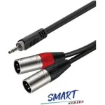 Roxtone Smart Series Signal Lead 3.5 Male St – 2 Xlr Male 2M