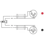 Roxtone Smart Series Signal Lead 3.5 Male St – 2 Xlr Female 2M - Image 3