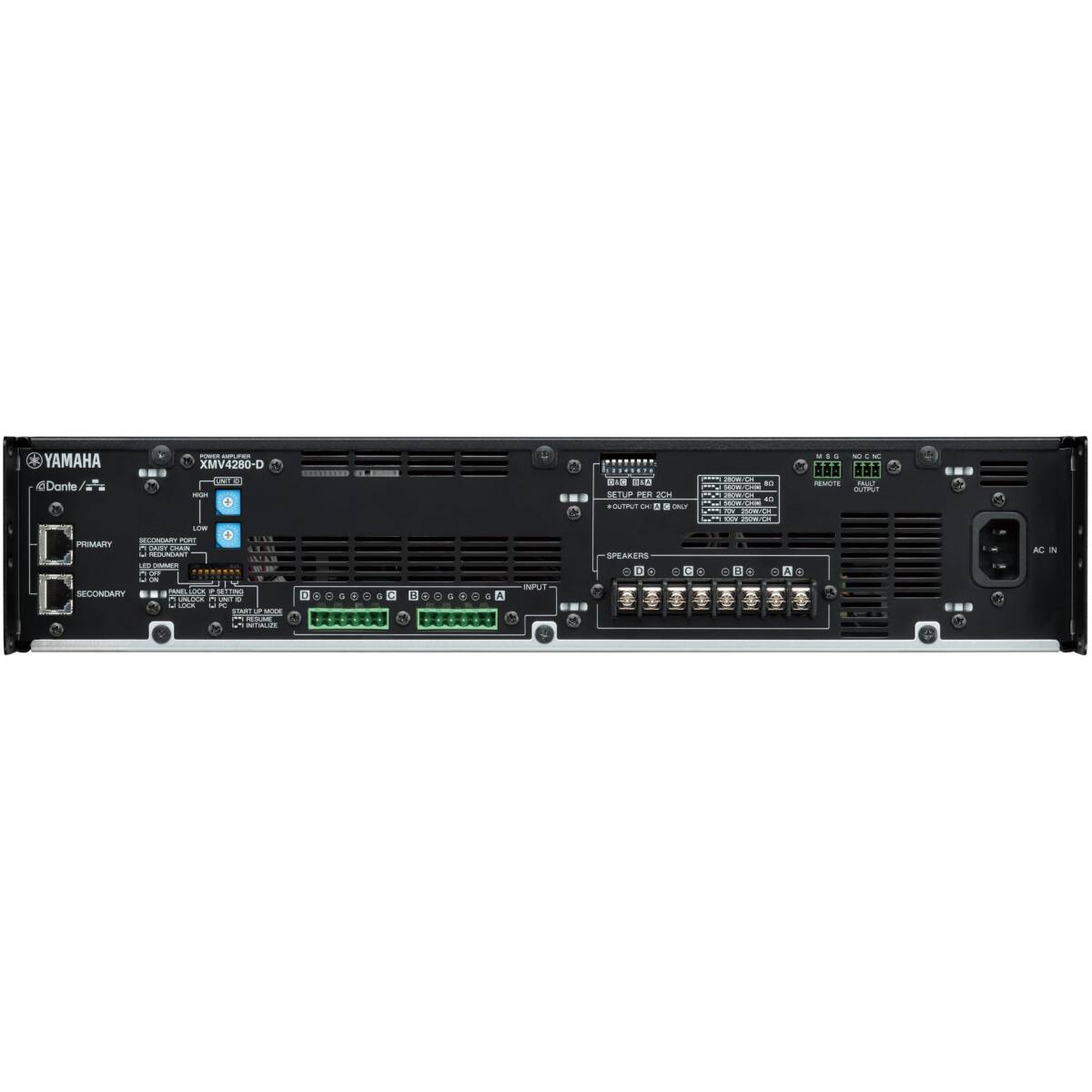 Yamaha XMV4280-D 4CH Dante Power Amplifier - Image 3