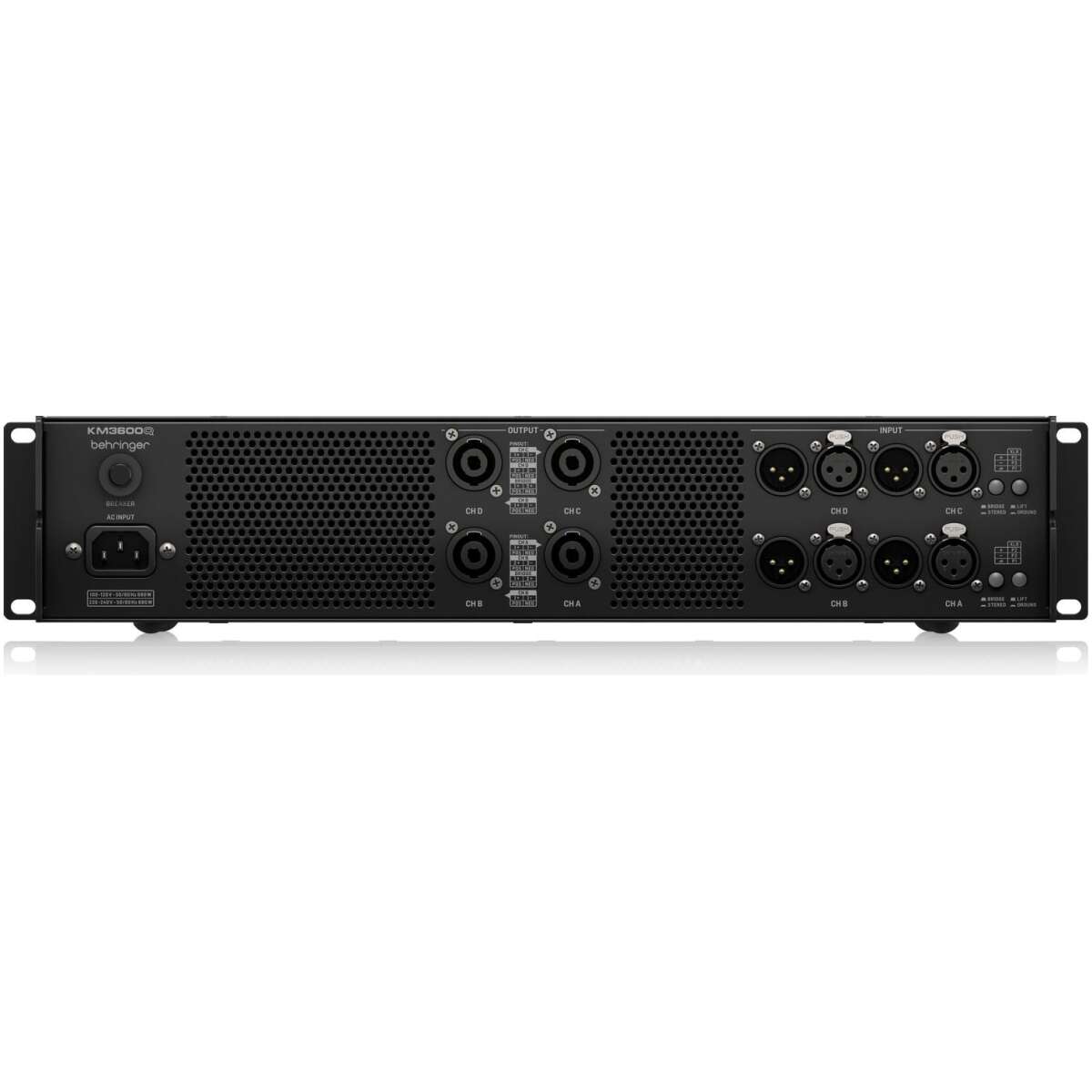 Behringer KM3600Q 3,600W 4-Channel Power Amplifier - Image 5