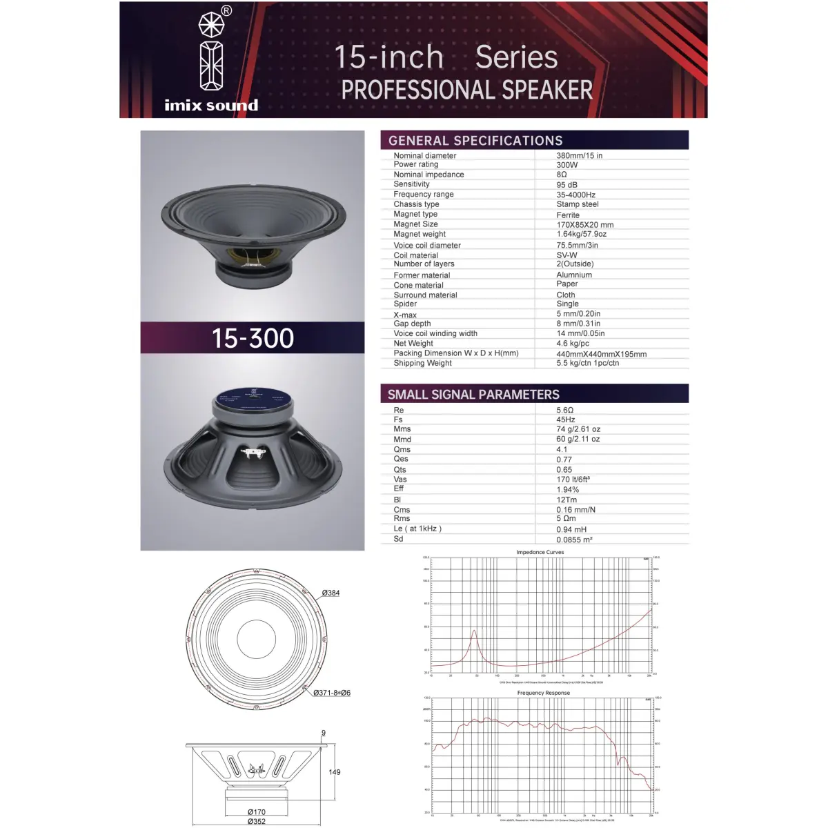 Imix 15-300 300W Loose Speaker - Image 4
