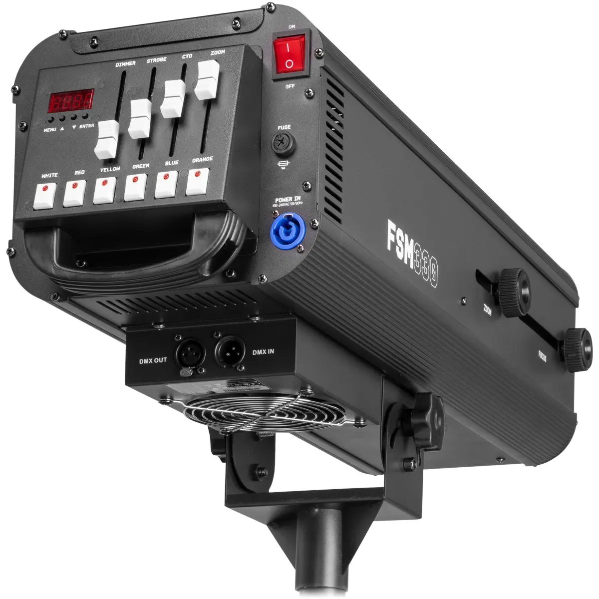 Beamz FSM330 Led Followspot 200W Rgbwyo With Stand - Image 9