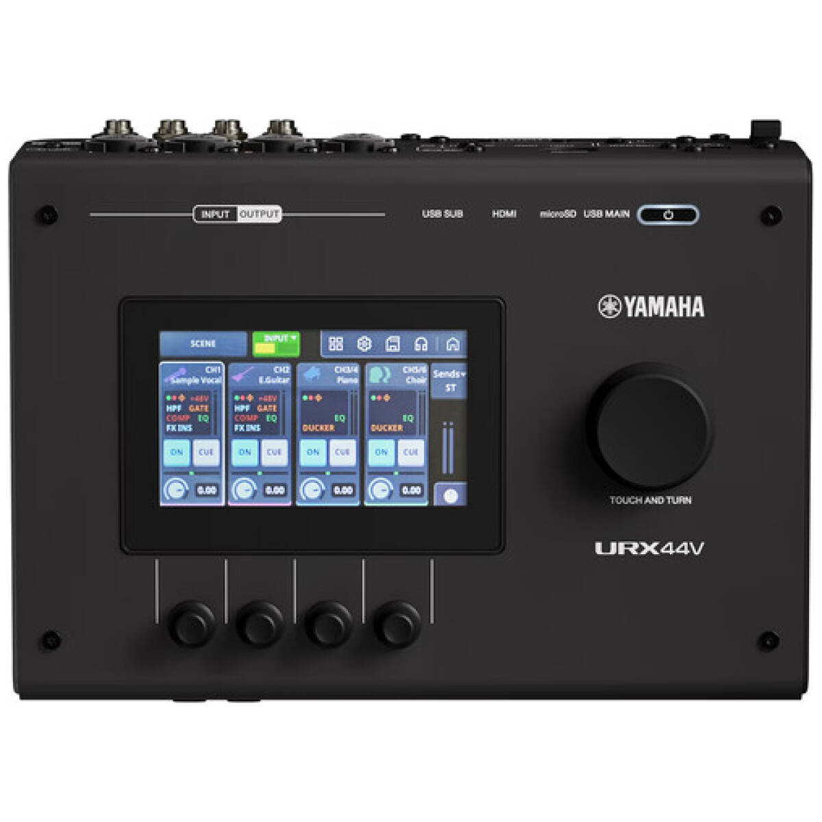 Yamaha URX44V 6x4 USB-C Audio/Video Interface (Black) - Image 3