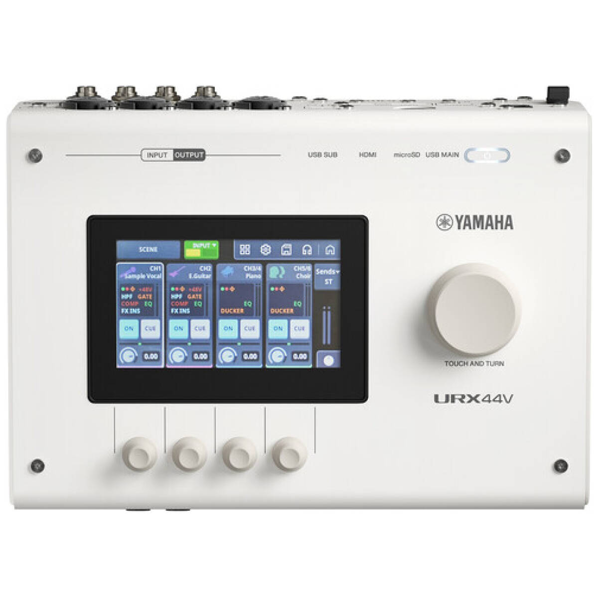 Yamaha URX44V 6x4 USB-C Audio/Video Interface (White) - Image 2