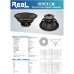 Real Sound 18RS1200 18" Loose Subwoofer Speaker - Image 4
