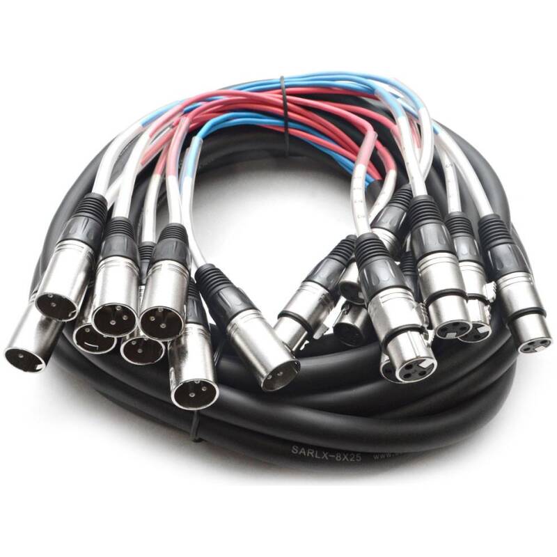 30M Snake Cable 8 Channels 4 Returns