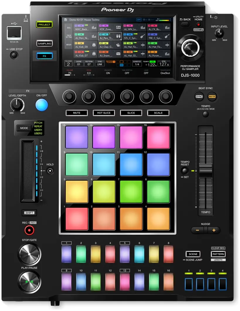 DJS-1000-16-Track-Dynamic-DJ-Sampler-Top- Pioneer DJ DJS-1000 16 Track Dynamic DJ Sampler - Image 1