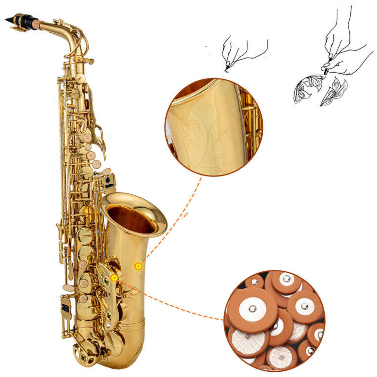JinBao JBCS-280L Alto Saxophone - Image 4