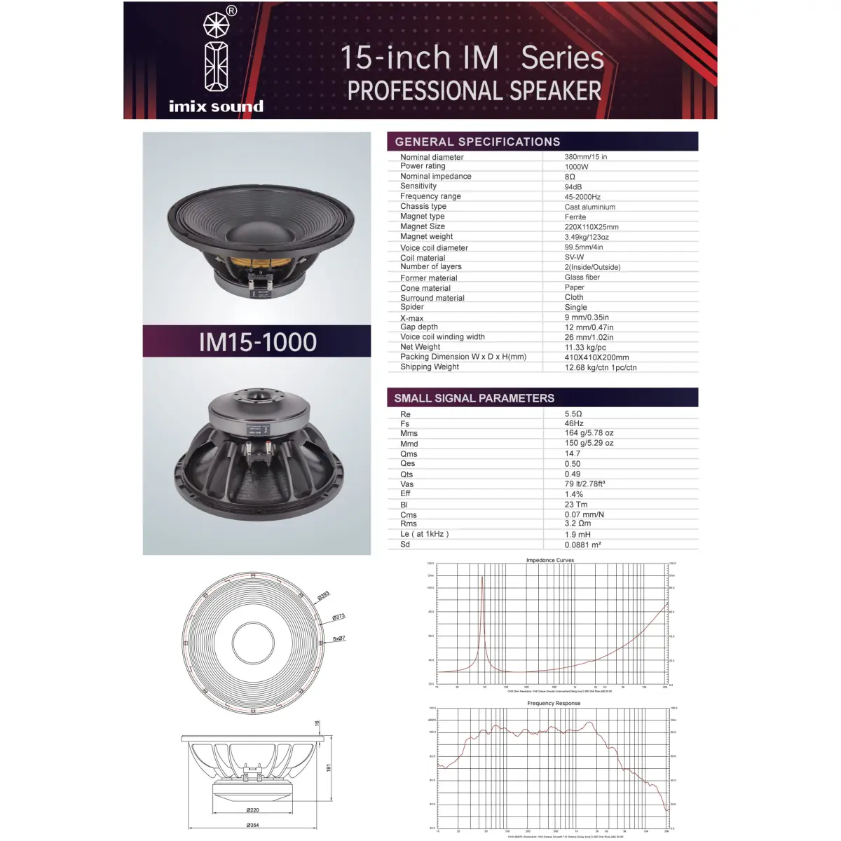 Imix IM151000 1000W Loose Speaker - Image 6