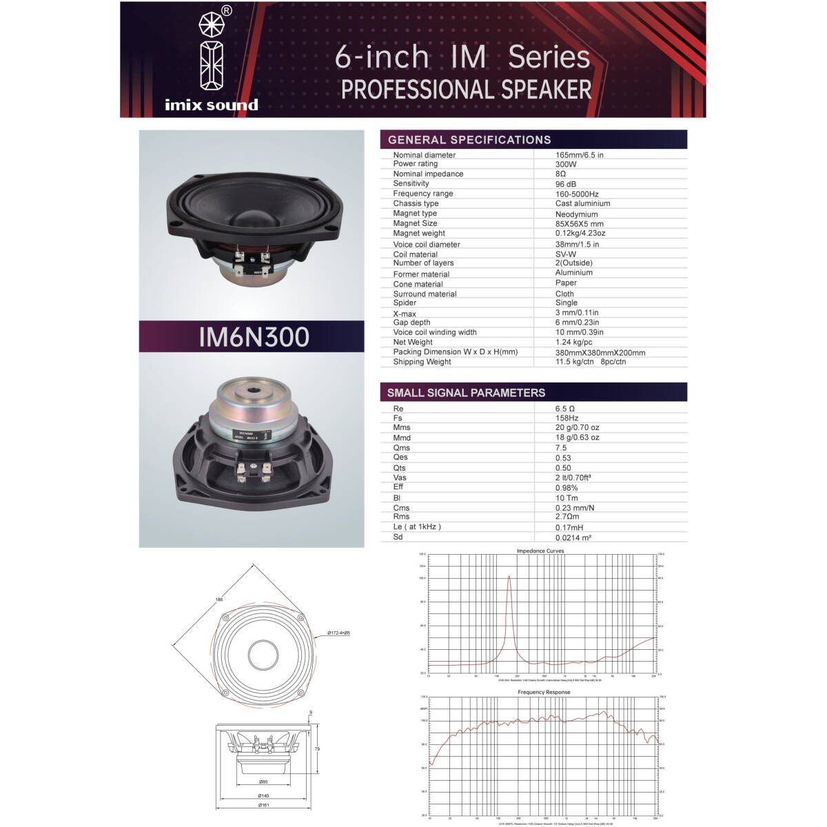 Imix IM6N300 6" 600W Loose Speaker - Image 6