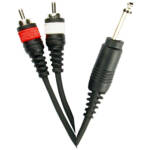 Tecnix 1/4" Mono Jack Male To Dual Rca Male Cable -1.5m Meter - Image 3
