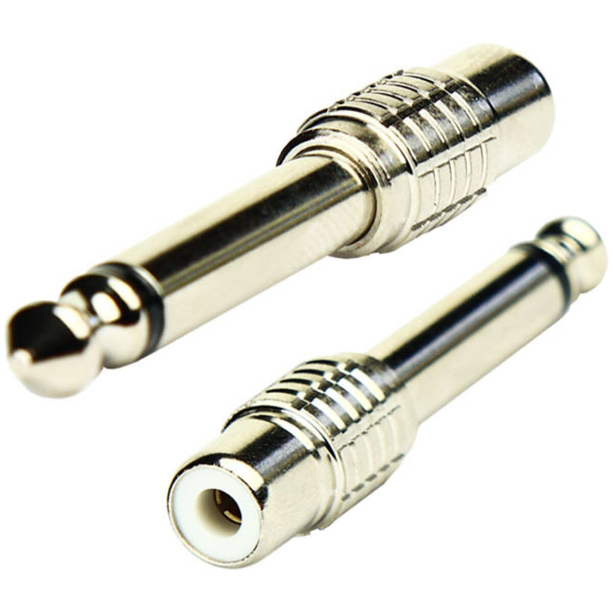 Tecnix 1/4'' Jack to RCA Female Silver Chassis Adaptor (Pair) - Image 4