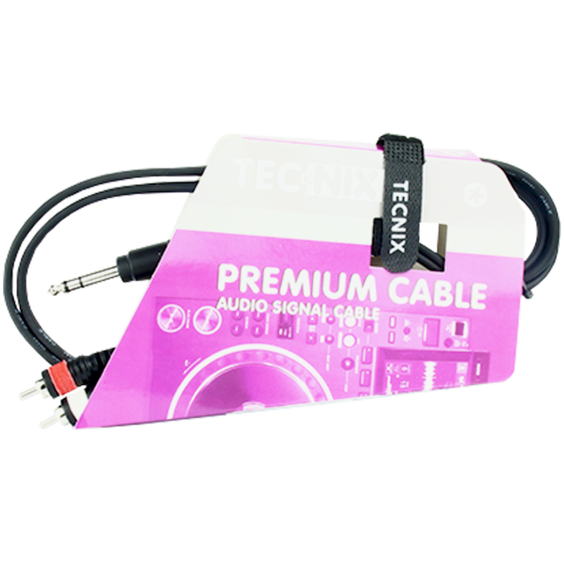 Tecnix 1/4" Stereo Jack Male - Dual Rca Male 1.5m