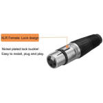 Tecnix Female 3-pin Xlr Connector China Neutrik Silver Chassis - Image 3