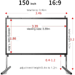 Imix Folding Projector Screen with Flight Case (Front Projection) - Image 6
