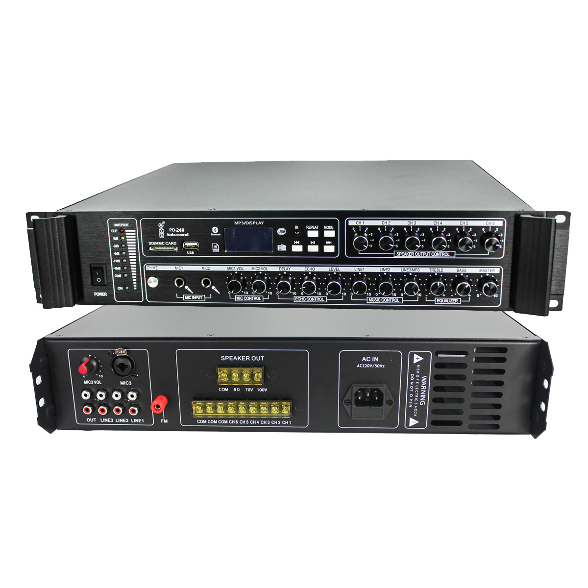 PD-240.jpg Imix PD-240 240W Public Address Amplifier - Image 1