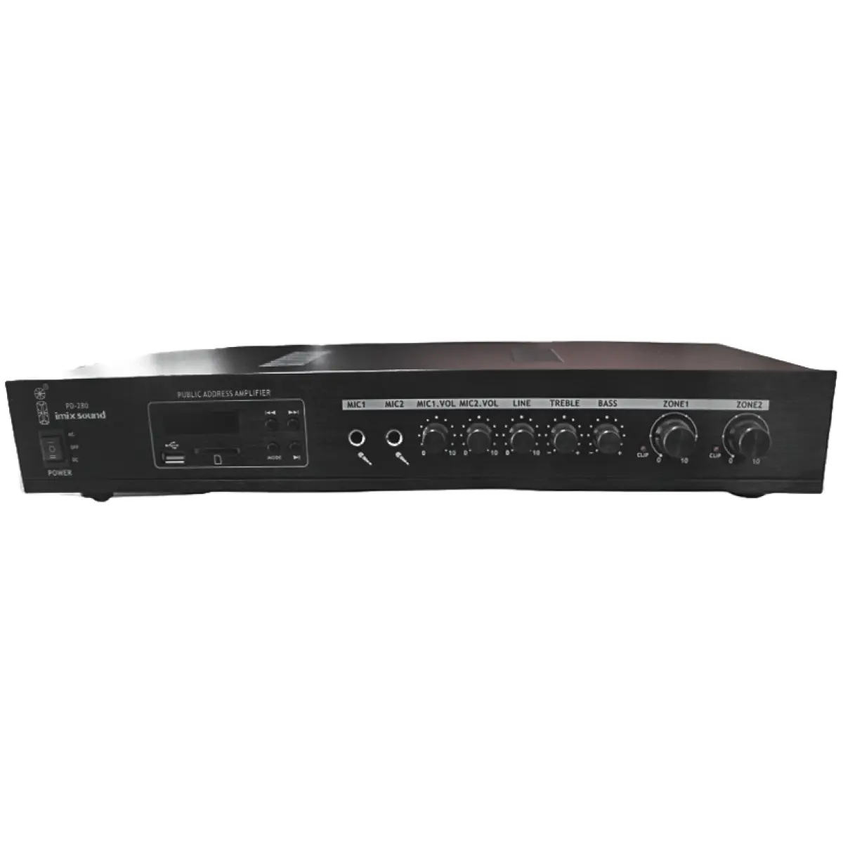 Imix PD280 Mixer Amplifier Dual Zone 100V / 4–16Ω (2 × 60W) - Image 3