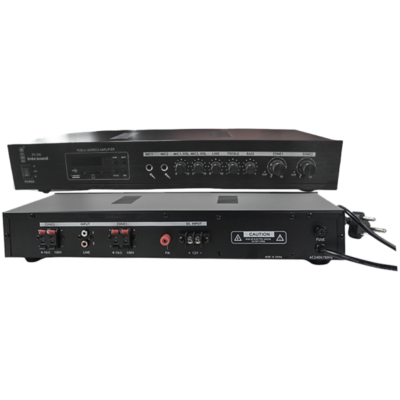 Imix PD280 Mixer Amplifier Dual Zone 100V / 4–16Ω (2 × 60W)