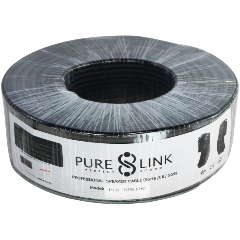 Pure Link PLK-SPK100 100 Meter Speakon Speaker Cable (No Plugs)