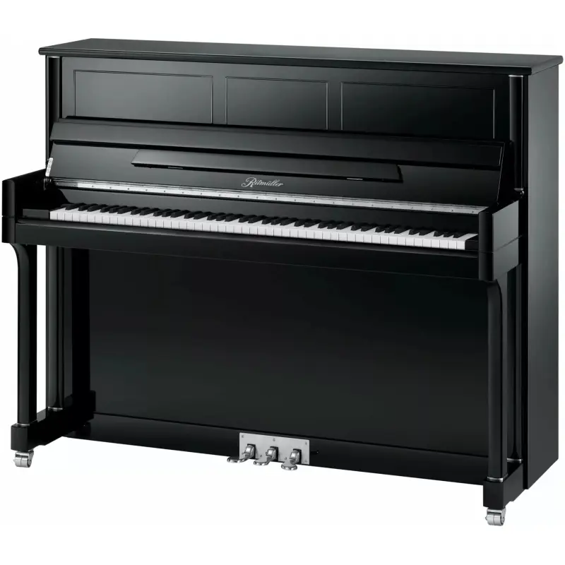 RitmÜller Acoustic Upright Piano - Ebony Polish