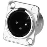 Tecnix Male 3-pin Xlr Chessy Mount Silver Chassis