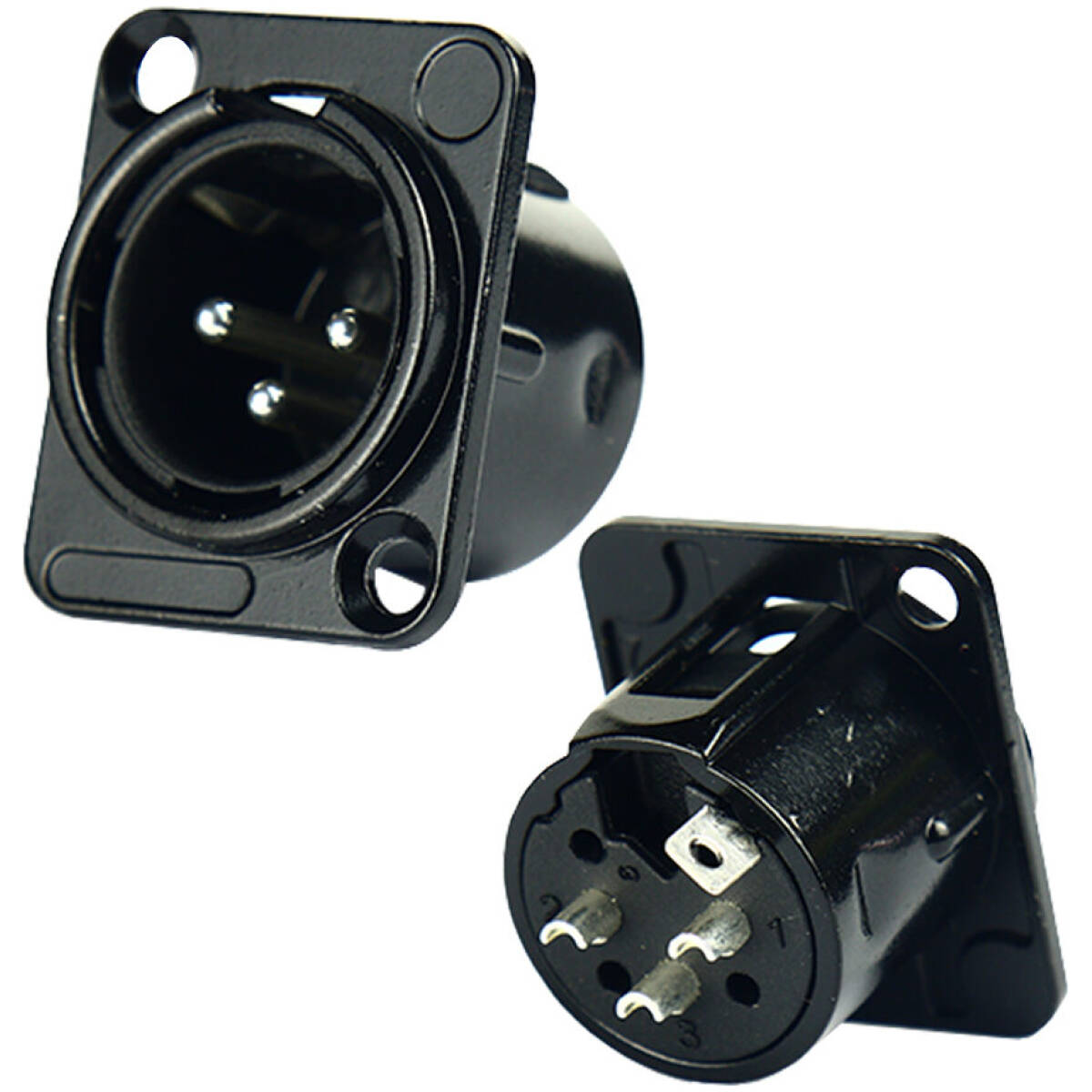 TECNIX Male 3-Pin XLR Chessy Mount Black Chassis - Image 3