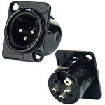 TECNIX Male 3-Pin XLR Chessy Mount Black Chassis - Image 3