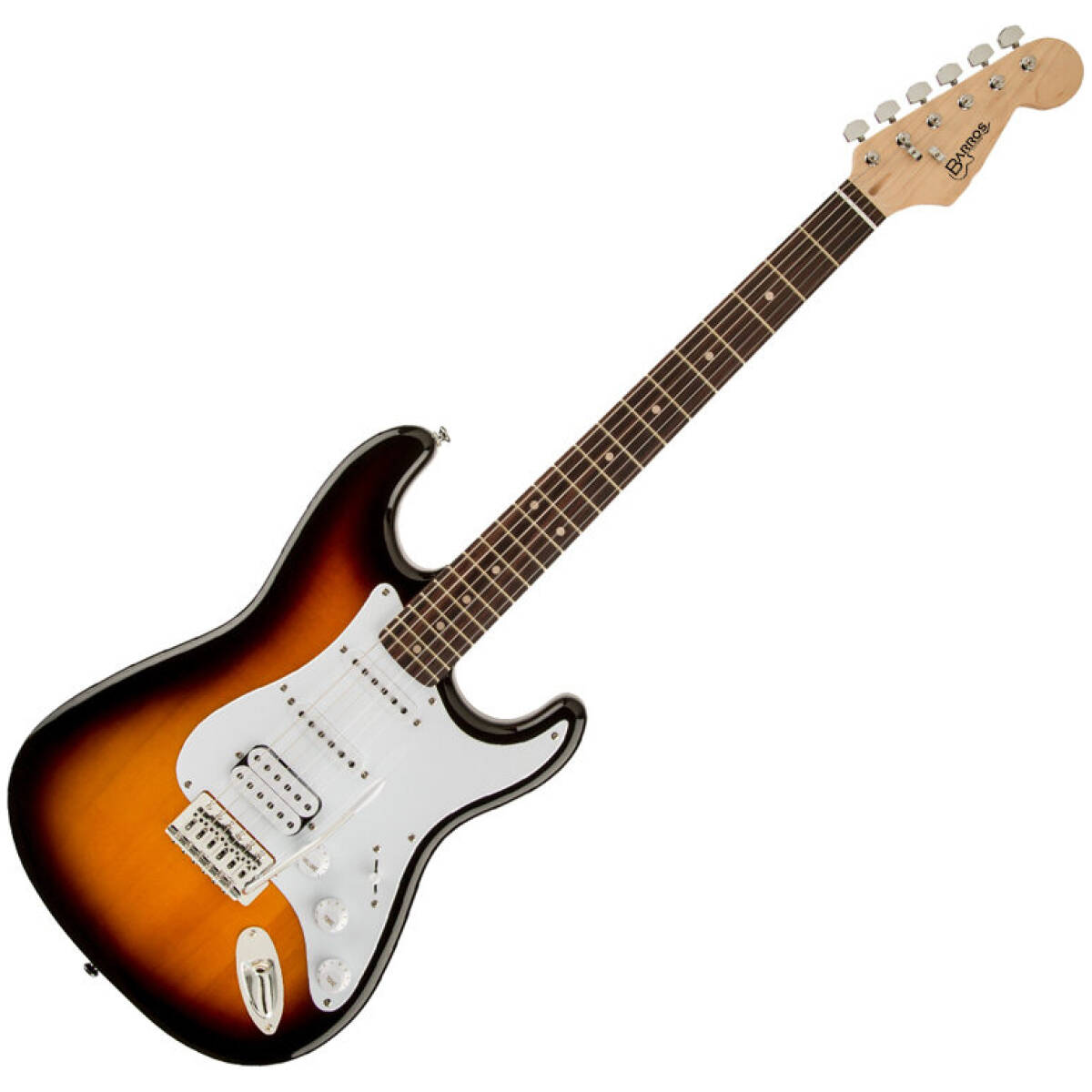 Barros Electric Guitar Strat Shape (Sunburst) - Image 2
