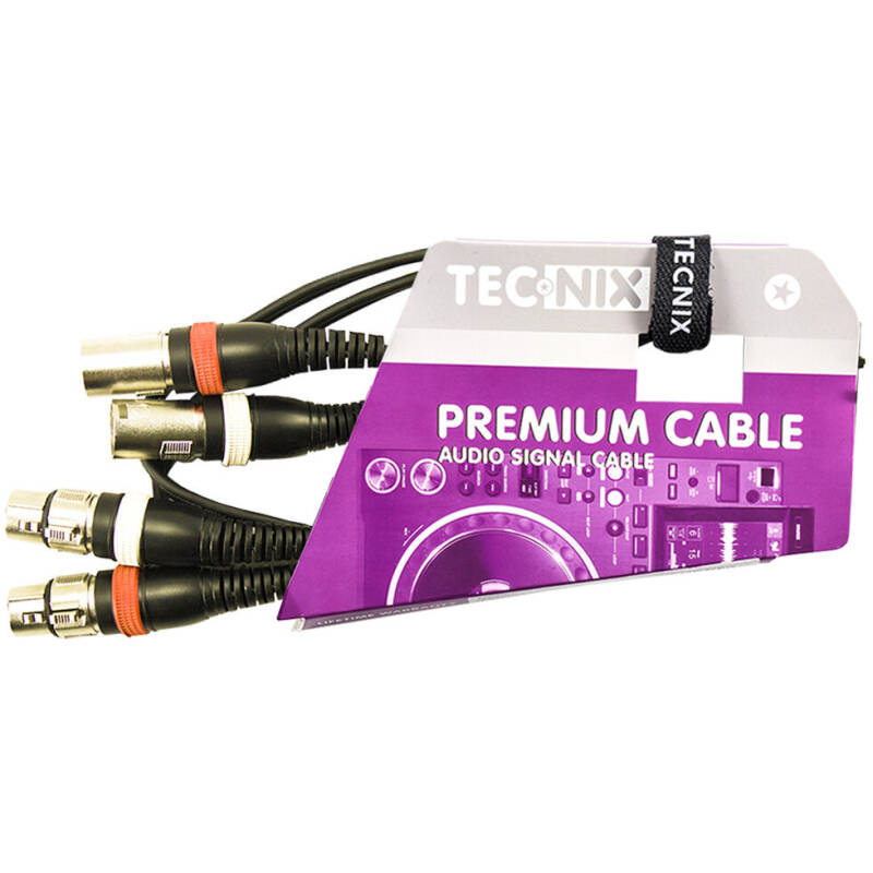 Tecnix Dual Xlr-male To Dual Xlr-female Audio Cable – 1.5m