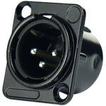 TECNIX Male 3-Pin XLR Chessy Mount Black Chassis