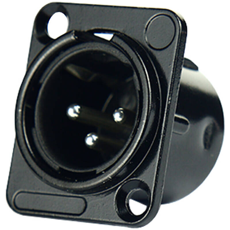 TECNIX Male 3-Pin XLR Chessy Mount Black Chassis