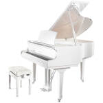 Pearl River Gp160 Grand In White Polish With White Bench