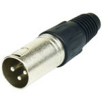 Tecnix Male 3-pin Xlr Connector Silver Chassis