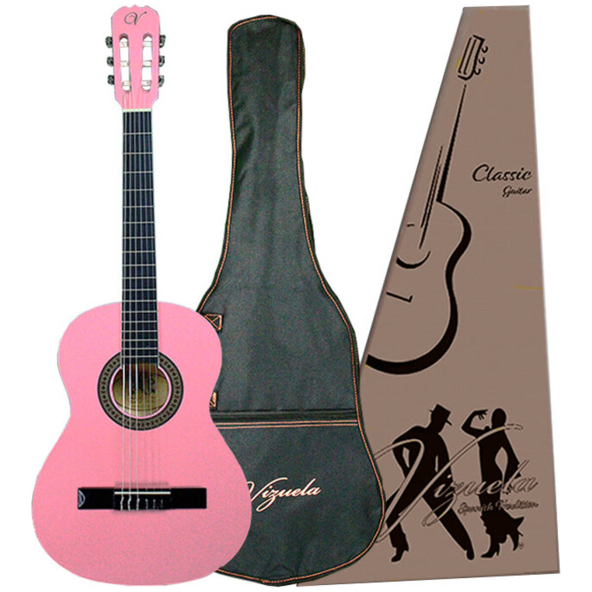 Vizuela 36'' Classic Guitar (Pink) - Image 5