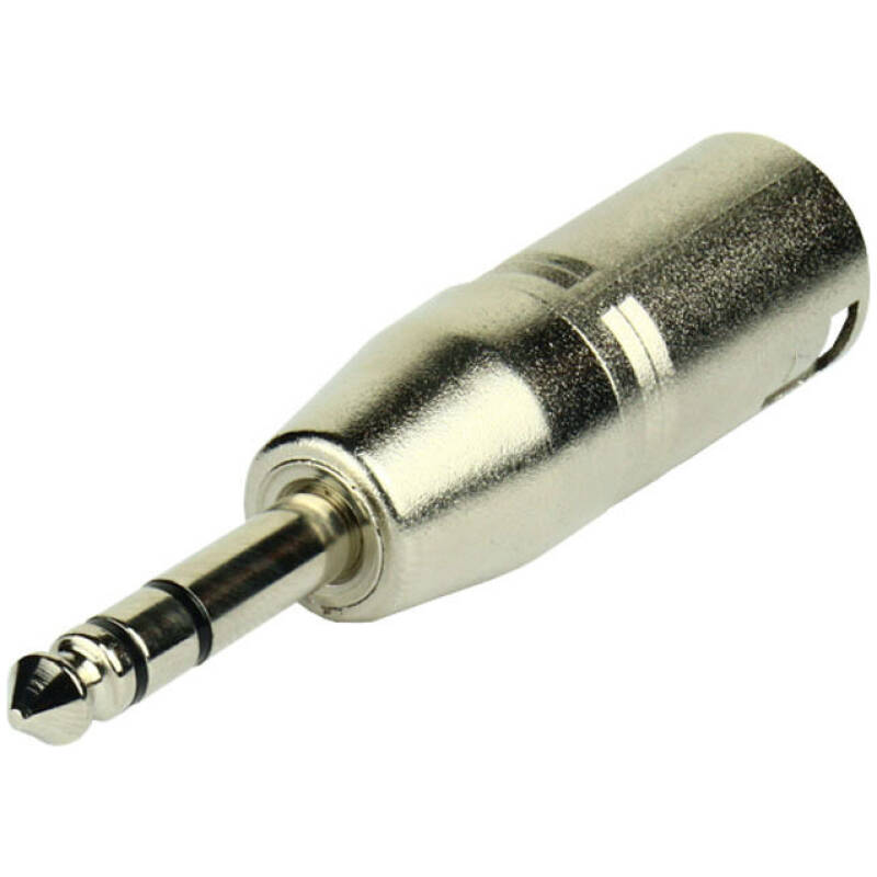 Tecnix XLR Male - Stereo 1/4" Silver Chassis Adaptor