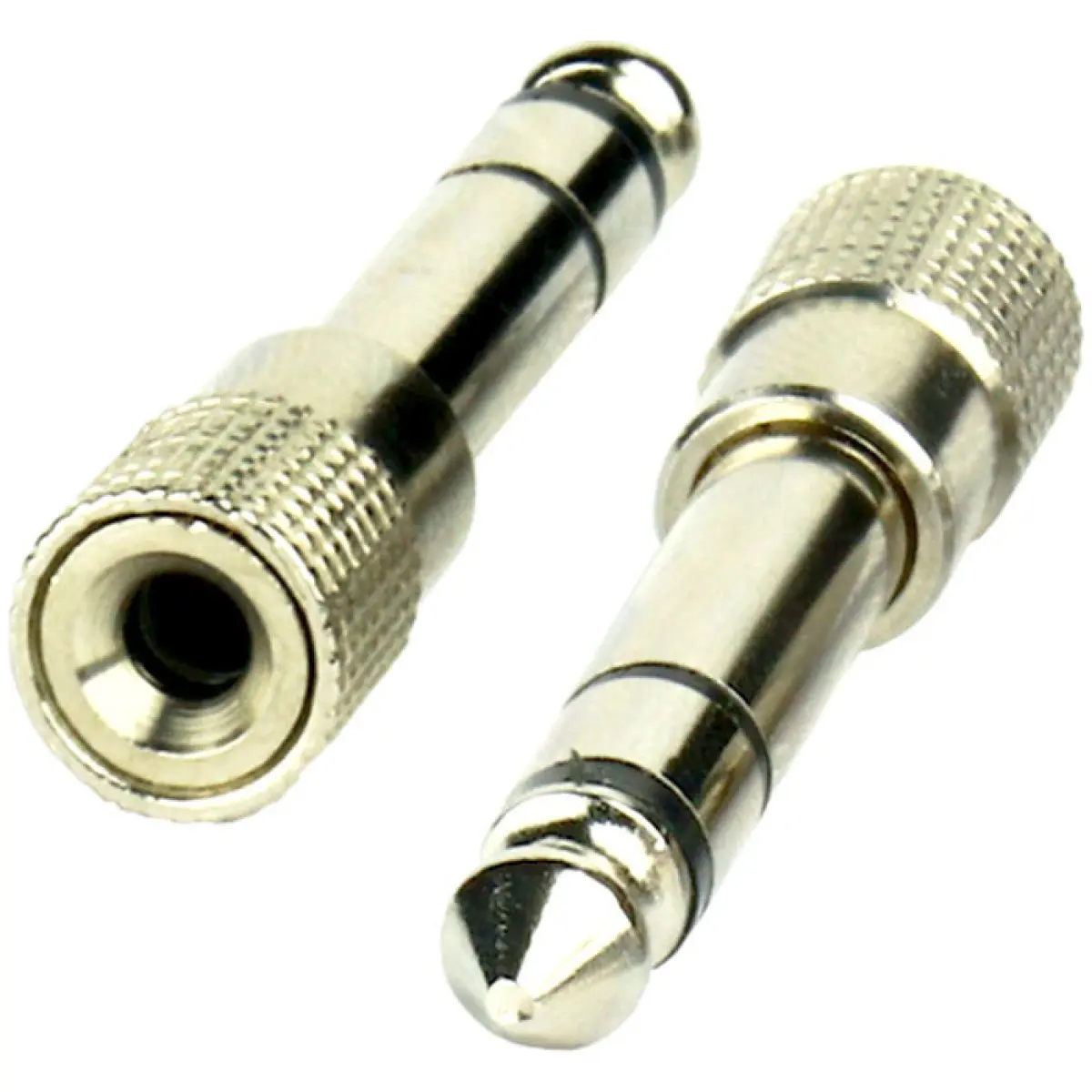 Tecnix 1/4" Jack to Mini Jack Stereo - Stereo Silver Chassis Adaptor - Image 3