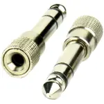 Tecnix 1/4" Jack to Mini Jack Stereo - Stereo Silver Chassis Adaptor - Image 3