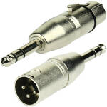 Tecnix XLR Male - Stereo 1/4" Silver Chassis Adaptor - Image 2