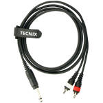 Tecnix 1/4" Mono Jack Male To Dual Rca Male Cable -1.5m Meter - Image 2