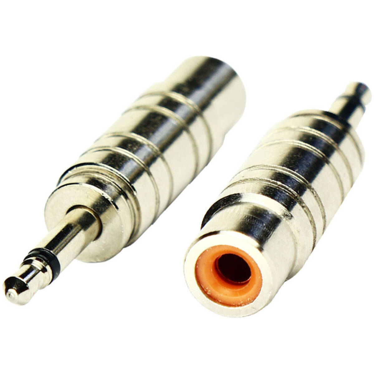 Tecnix 1/4'' Jack to RCA Female Silver Chassis Adaptor (Pair) - Image 3