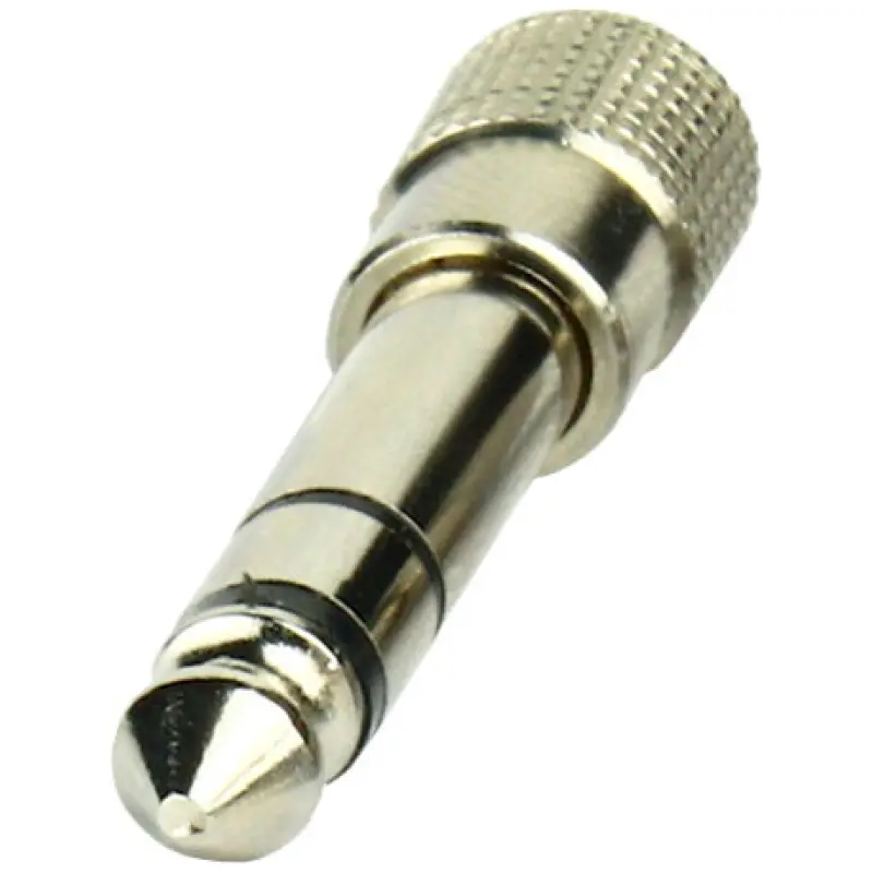 Tecnix 1/4" Jack to Mini Jack Stereo - Stereo Silver Chassis Adaptor