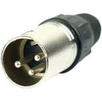 Tecnix Male 3-pin Xlr Connector Silver Chassis - Image 2