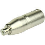 Tecnix XLR Male - RCA Female Silver Chassis Adaptor