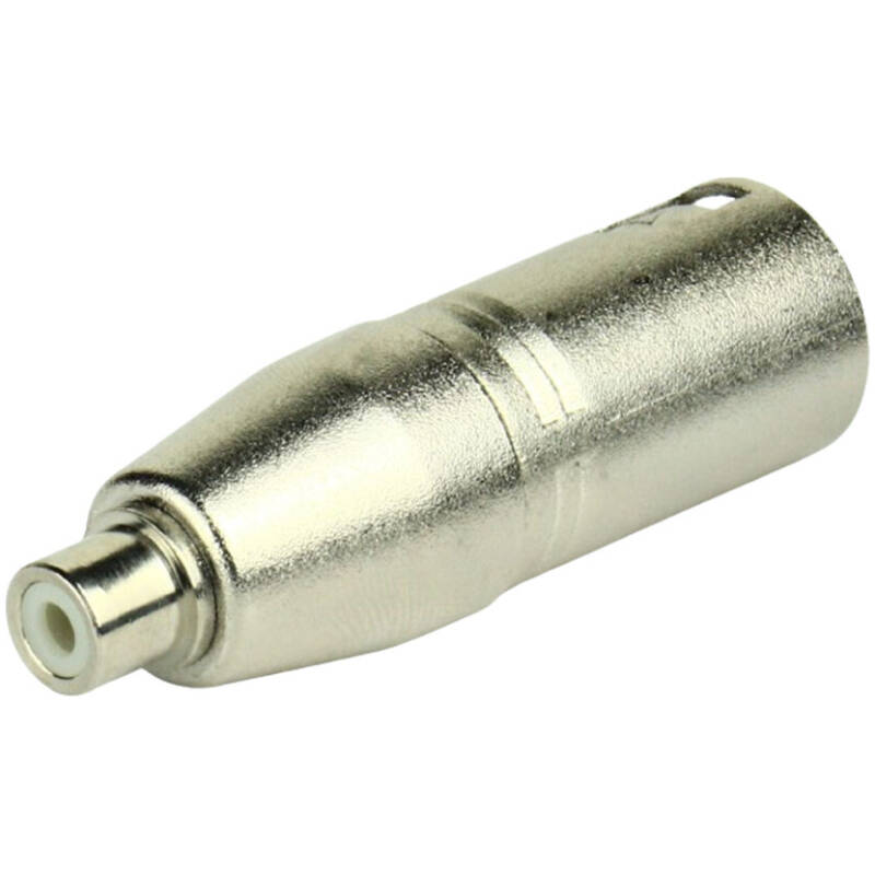 Tecnix XLR Male - RCA Female Silver Chassis Adaptor