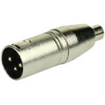 Tecnix XLR Male - RCA Female Silver Chassis Adaptor - Image 2