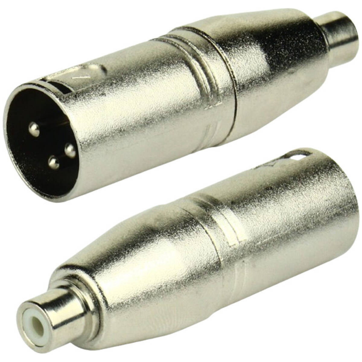 Tecnix XLR Male - RCA Female Silver Chassis Adaptor - Image 3