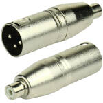 Tecnix XLR Male - RCA Female Silver Chassis Adaptor - Image 3