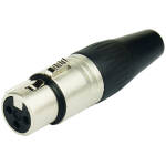 Tecnix Female 3-pin Xlr Connector China Neutrik Silver Chassis