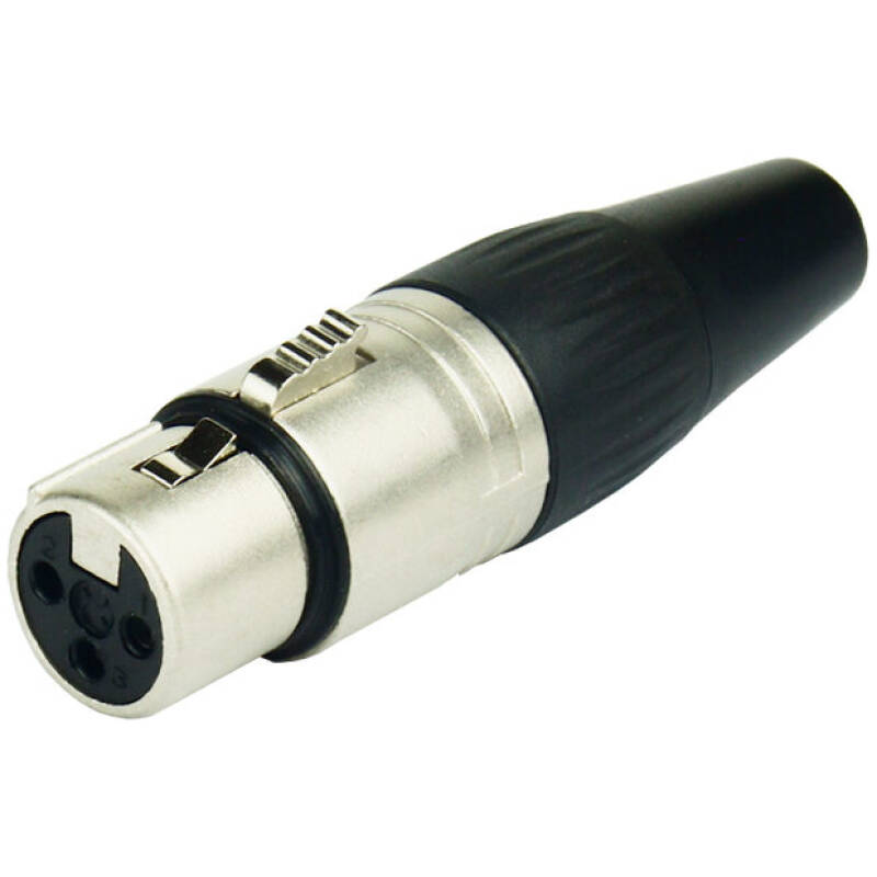 Tecnix Female 3-pin Xlr Connector China Neutrik Silver Chassis